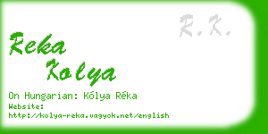 reka kolya business card
